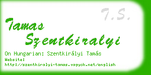 tamas szentkiralyi business card